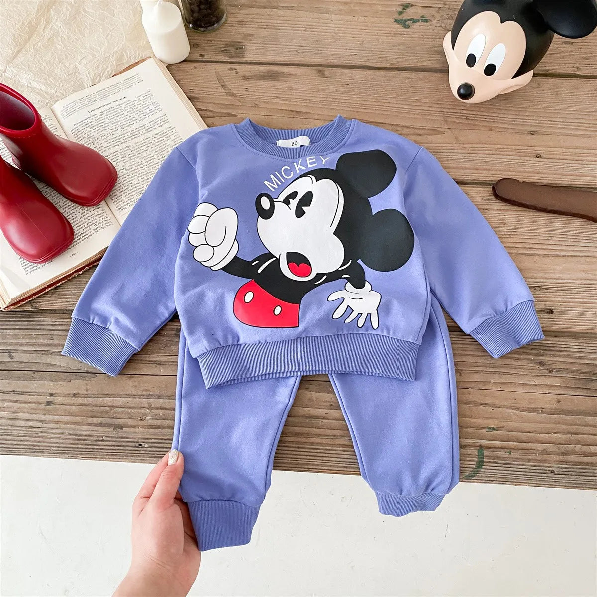 Lion Printed Sweatshirt Suit Baby Clothes Loose Fashion Cartoon Tracksuit Spring New Kids Long Sleeved Tops + Pants 2pc/set