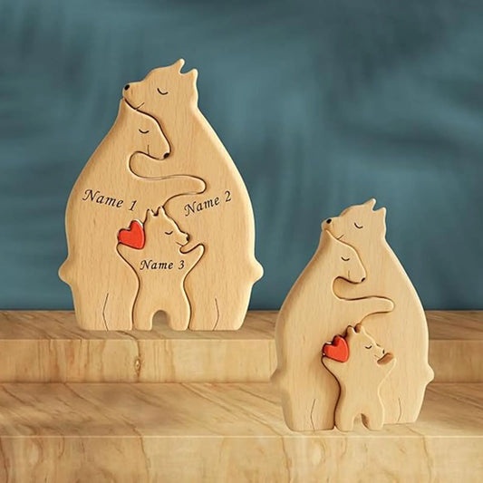 Bear Family Theme Wooden Art Puzzle