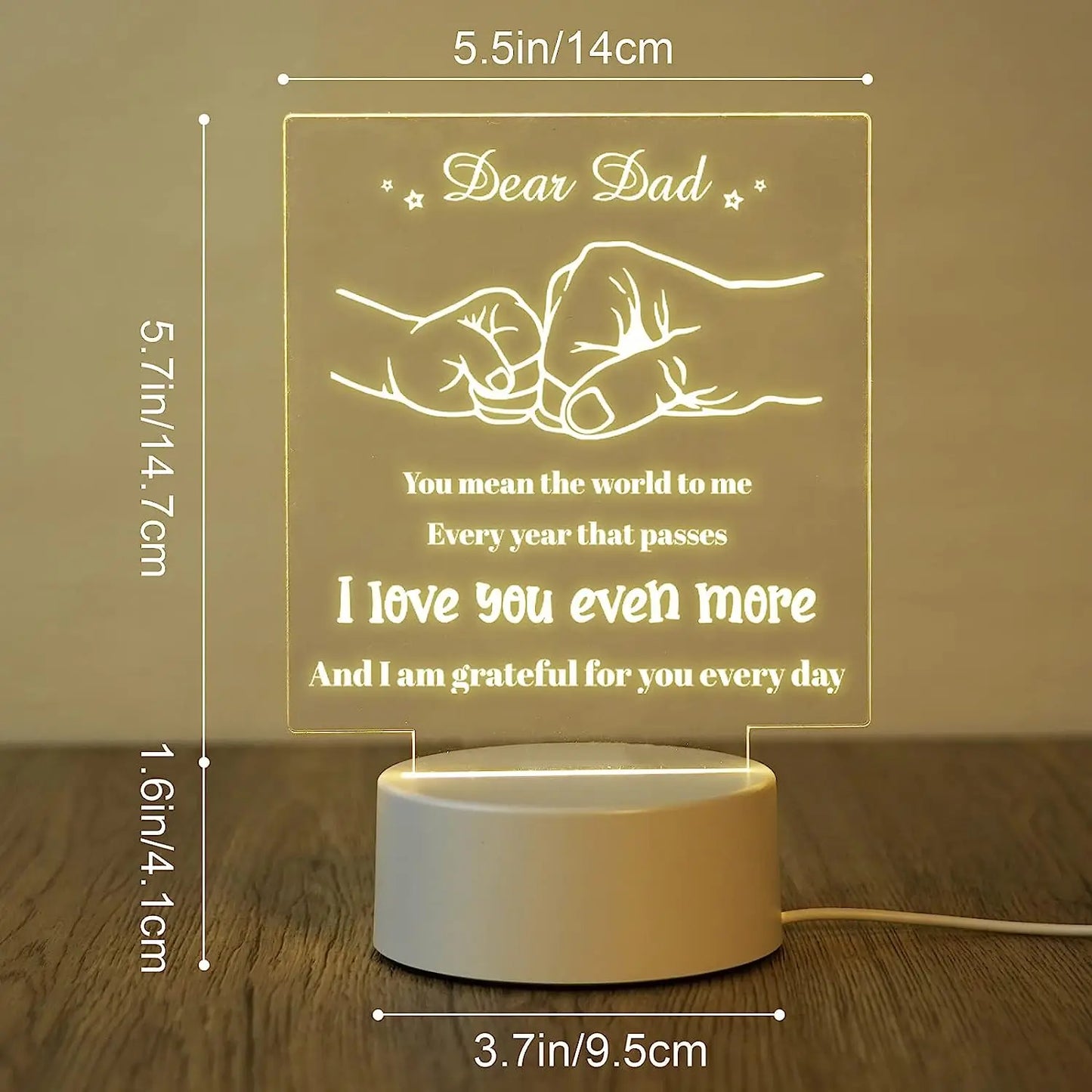 3D Night Light Dad Gifts Lamp