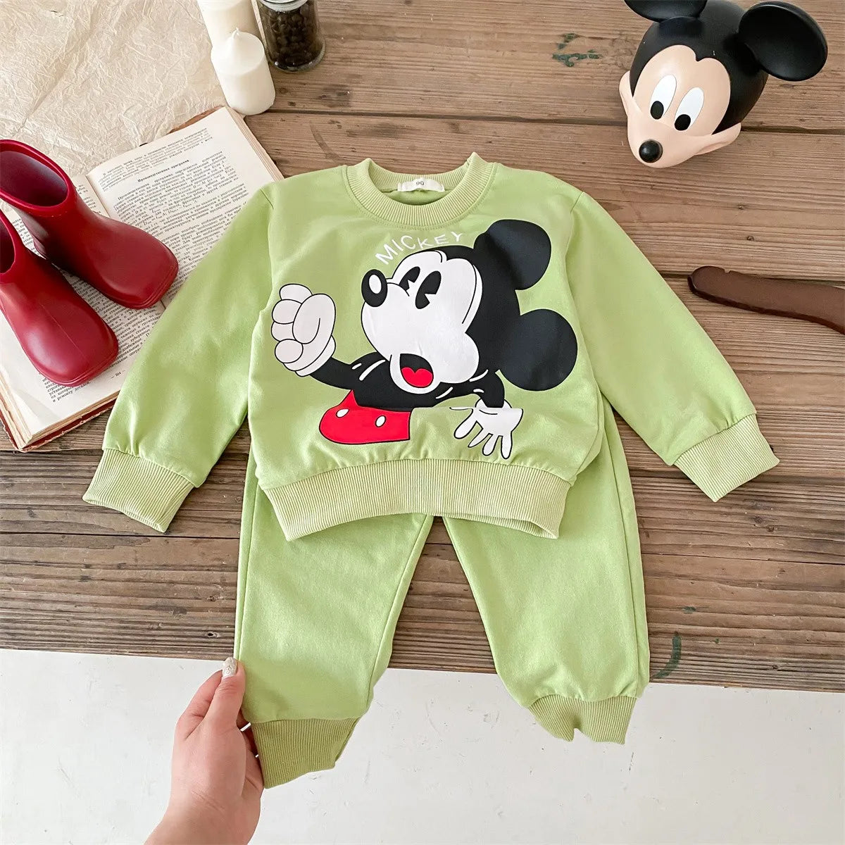 Lion Printed Sweatshirt Suit Baby Clothes Loose Fashion Cartoon Tracksuit Spring New Kids Long Sleeved Tops + Pants 2pc/set